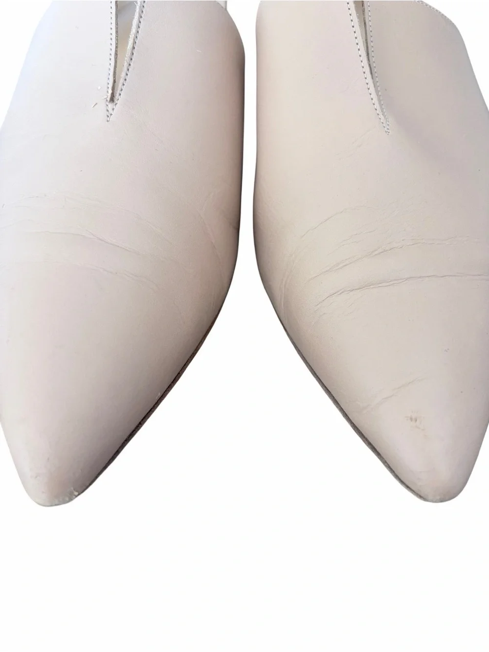 Vince Darlington D’Orsay Nude Leather Split Flats size 8